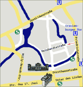 Stadplan Berlin mit Lage BDP-Büro